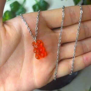 Cute gummy bear necklace 8in can extend to 9 1/2in